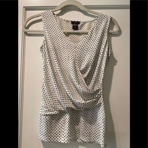 Ann Taylor blouse B&W